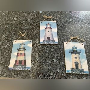 Set of three lighthouse prints